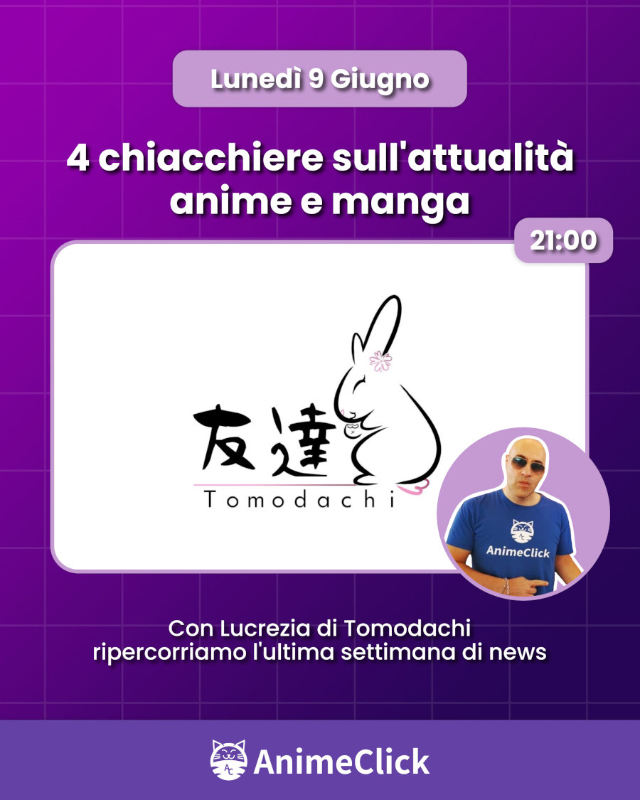 AnimeClick su Twitch: programma dal 9 al 15 giugno AnimeClick su Twitch: programma dal 9 al 15 giugno